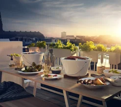 Bordsgrill - porslin - white