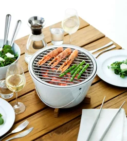 Bordsgrill - porslin - white