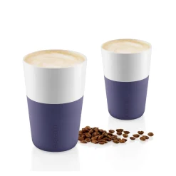 Caffe Latte-mugg - 2 st - Violet blue