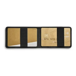 Korthållare - Läder - Svart