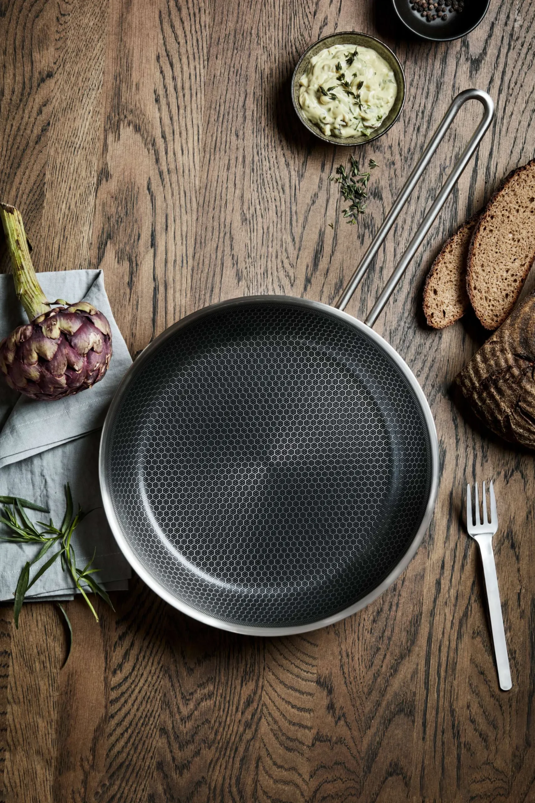 Multi Mosaic högpolerat stekpanna - 24 cm - keramisk Slip-Let®-beläggning