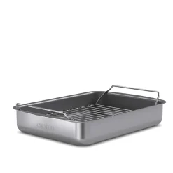 Professionell långpanna med galler - 30x22 cm - keramisk Slip-Let®-beläggning