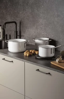 White line gryteset - 3 delar - keramisk Slip-Let®